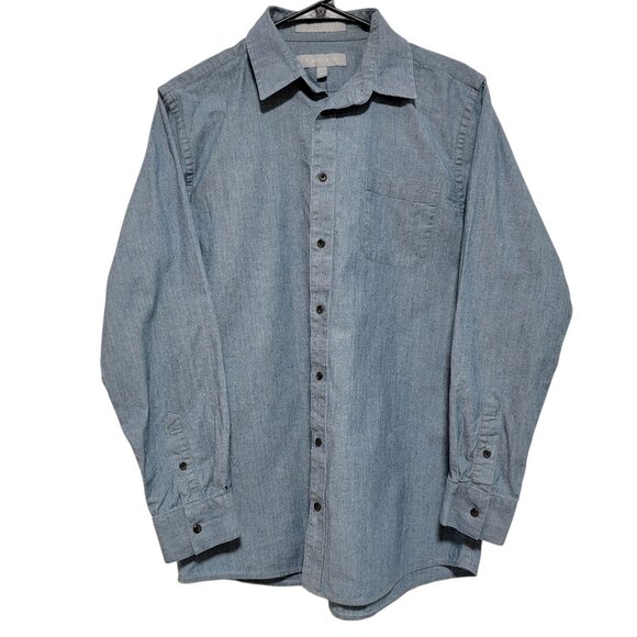 Nordstrom Junior Size 20 Chambray Button-down Shirt Special Occasion Graduation - Picture 1 of 9